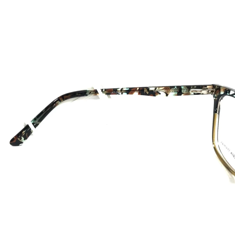 Adin Thomas Eyeglasses Frames AT-580 C3 Hazel Brown Marble Cat Eye 52-17-140